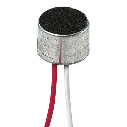 CAPSULA MICROFONICA A CONDENSATORE OMNIDIREZIONALE PREAMPLIFICATA 9,8x6,7mm CON FILI