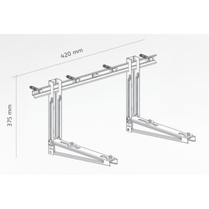 SUPPORTO UNIVERSALE PER CONDIZIONATORE D'ARIA 9000BTU 12000BTU 18000BTU MAX 140Kg