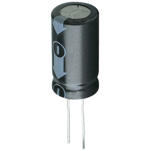 CONDENSATORE ELETTROLITICO 100uF 100V VERTICALE 105° 10x20mm
